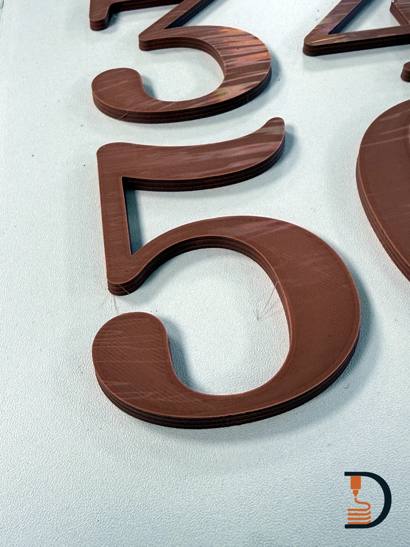 Printed numerals for surgery doors